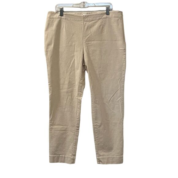 J. Jill Off White Stretch Corduroy Pants Size 14 - Picture 1 of 12